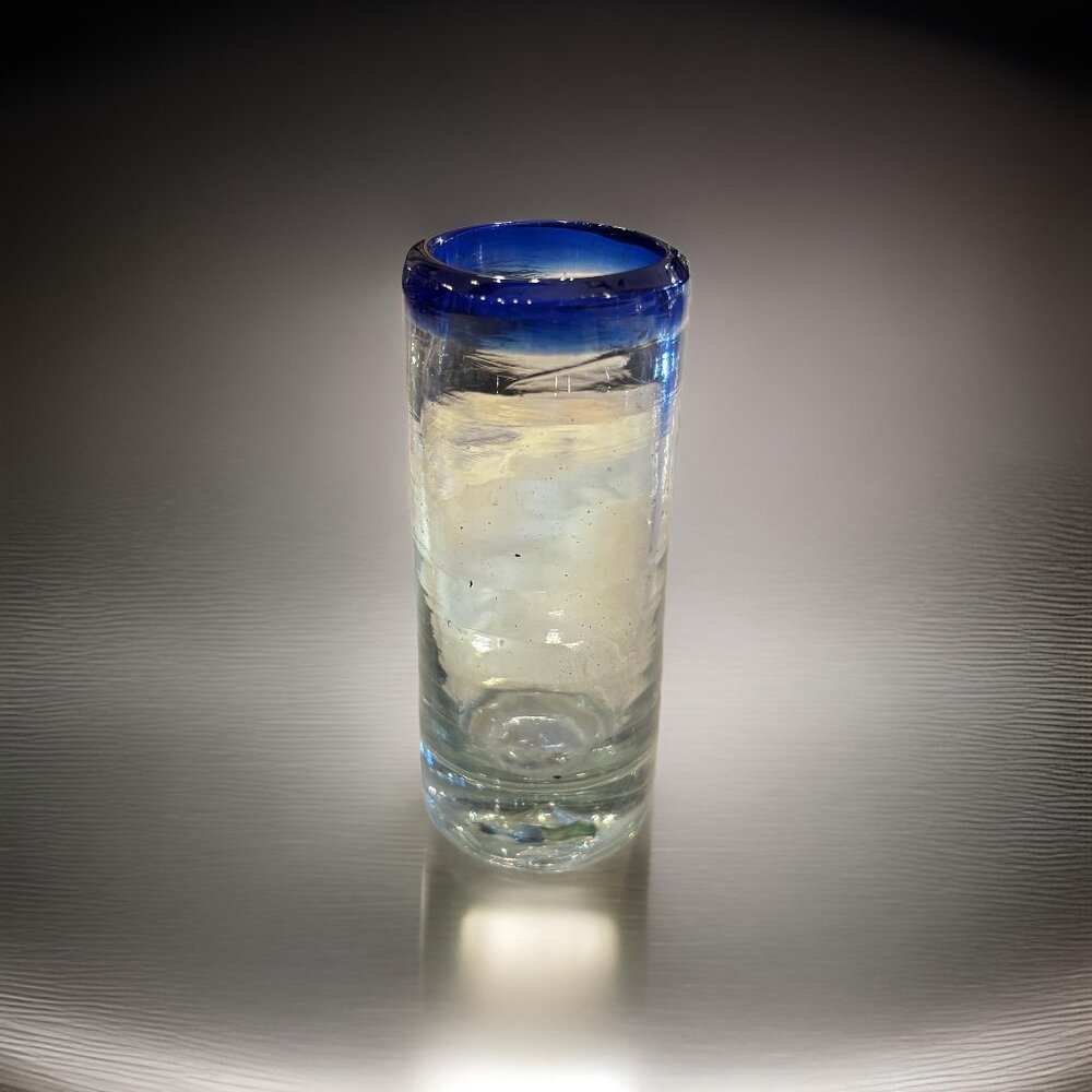 Elegant Blue Glass Vase